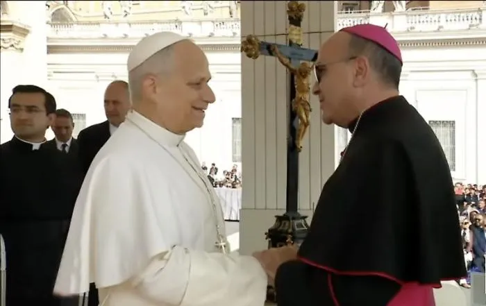 Ragusa, il vescovo La Placa accolto a Roma da papa Leone XIV