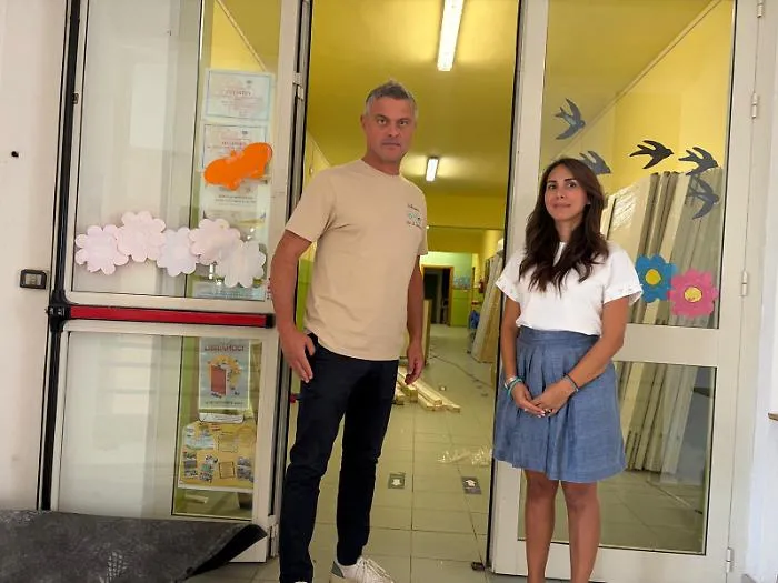 Scuola di via Diodoro Siculo a Ragusa, sopralluogo di Caruso e Poidomani