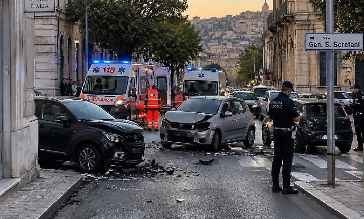 Ragusa, incidente in corso Italia: ci sono feriti